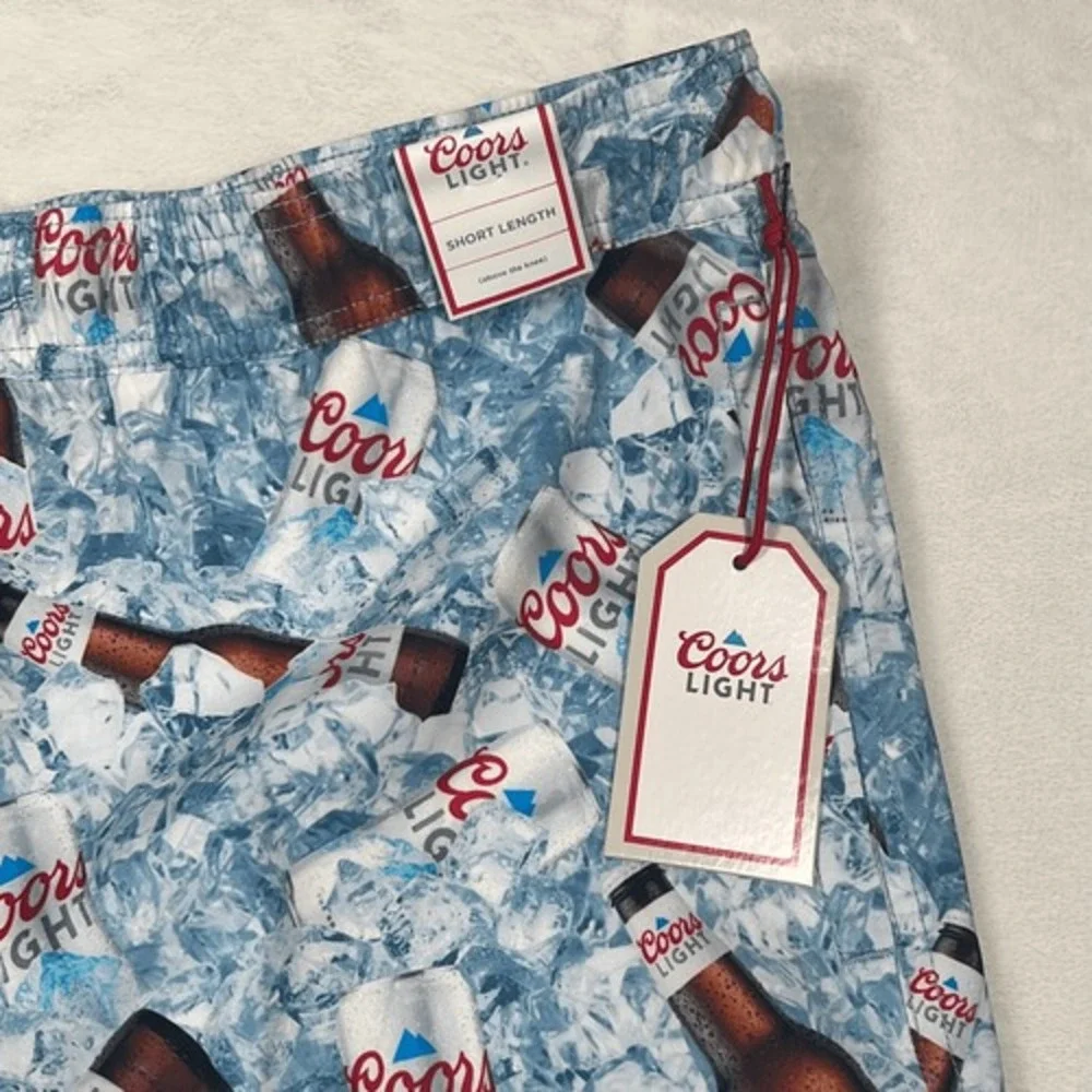Coors Lite big & tall‎ elastic waist swim trunk New with tags Men size 2XL